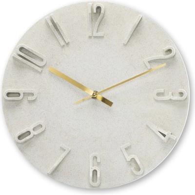 Hama Стенен часовник "Corfu", Диаметър 30 см, кварцов, аналогов, 3D цифри, бежов (185880)