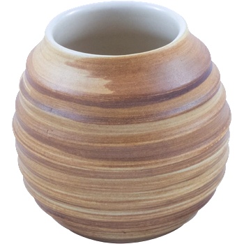 Verde Mate Керамичен калабаш - Матеро мед - бяла глазура