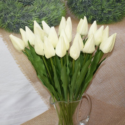 Umělá kytice tulipán Varianta: 2 žlutá, Balení: 1 svaz.