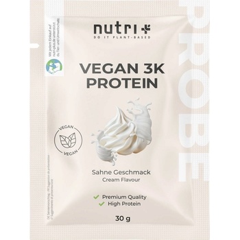 nutri + Пробен размер на вегански 3K протеин на прах - Cream