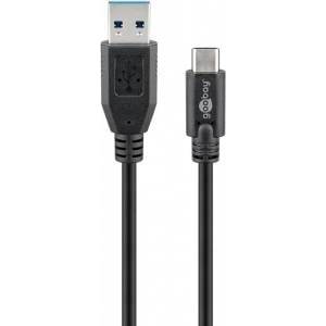 Goobay USB 3.2 Gen 1 Kabel, USB-A Stecker > USB-C Stecker (schwarz, 2 Meter)