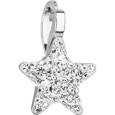 Pavona Stříbrný přívěsek s Preciosa krystaly bílá hvězdička 34259.1 crystal