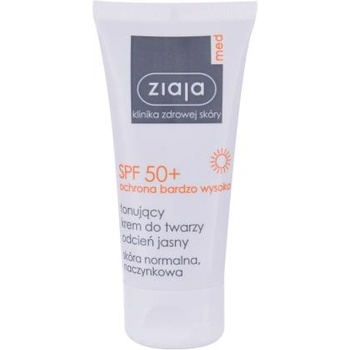 Ziaja Med Protective Tinted SPF50+ тониращ слънцезащитен крем за лице 50 ml нюанс Light за жени