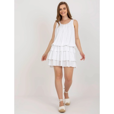 Volánikové mini šaty TW-SK-BI-8139.44 white
