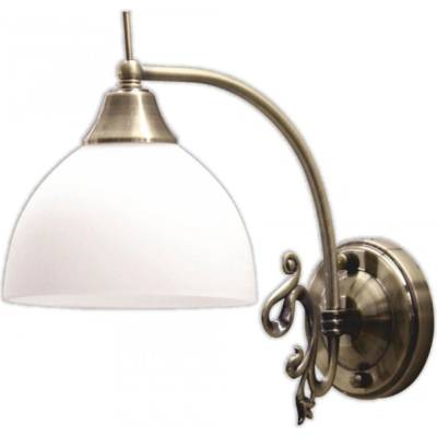 INTO АПЛИК 6382/1 ELIANA 1xЕ27 МЕСИНГ АНТИК ЧАШКА БЯЛА (SP 6382/1 AB+WT)