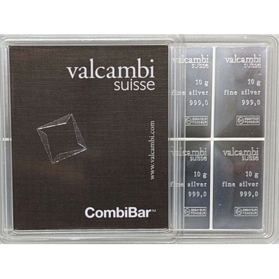 Combi Bar Valcambi SA Švýcarsko stříbrný slitek 10 x 10 g – Zboží Dáma