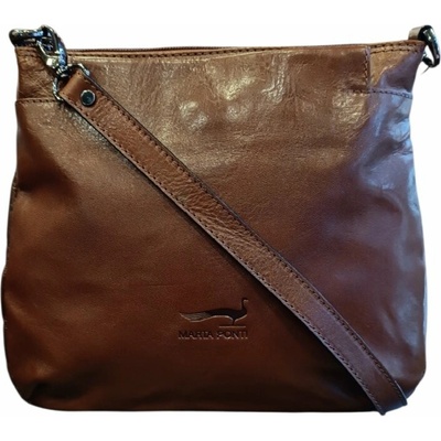 Marta Ponti dámská kožená crossbody kabelka koňaková 8106019.COGNAC