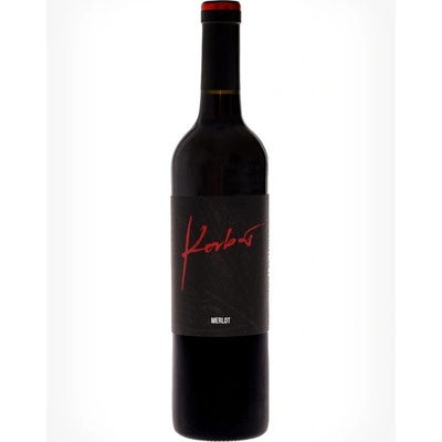 Korbaš Rodinné vinárstvo Merlot suché červené 2019 14% 0,75 l (čistá fľaša)