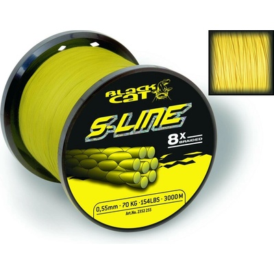 Black Cat Šnúra S-Line Žltá 450m 0,55mm 70kg