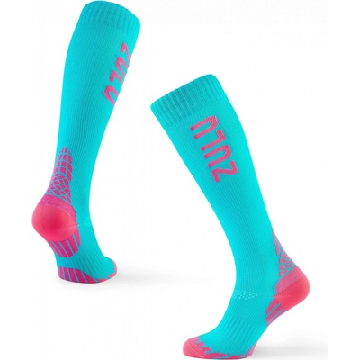 Zulu Kompresní podkolenky Run Compression W modrá/růžová