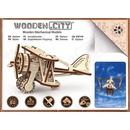 Wooden City 3D mechanické puzzle Dvojplošník 63 ks WR304