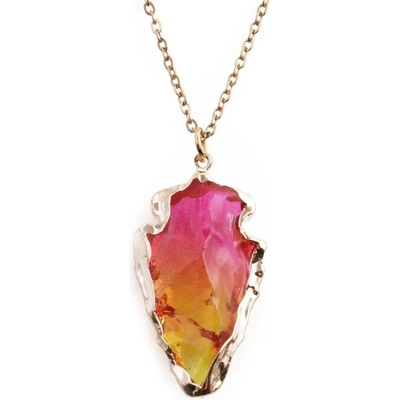 Izmael crystal stone KP23360 Růžová/Žlutá