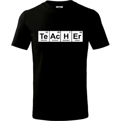 Periodická tabulka Teacher tričko detské čierna