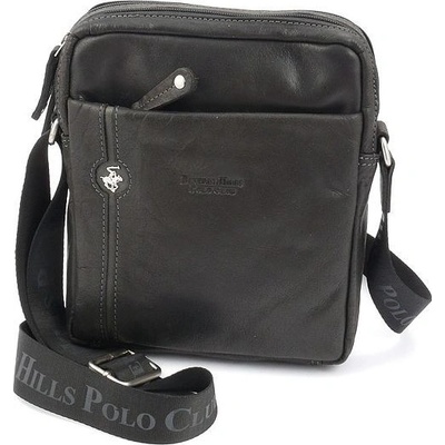 Beverly Hills Polo Club taška Crossbody kožená BHPC Explore M BH-382-01 3l černá