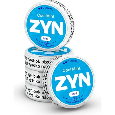 ZYN Cool Mint 6 mg - kartón (5 krabiček po 20 vrecúškach)