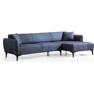 Hanah Home Син ъглов диван , десен ъгъл Belissimo - Balcab Home (560ARE1806)