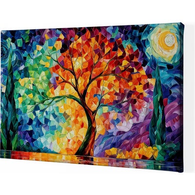 Obraz na plátně - Strom života Katedrála barev FeelHappy.cz Velikost obrazu (šířka x výška): 40 x 30 cm