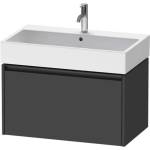 Duravit Ketho. 2 - Шкафче за умивалник 44x78x46 см, 1 чекмедже, графит матов K25077049490000 (K25077049490000)