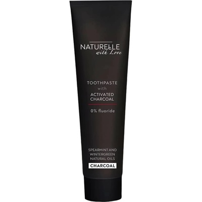 Naturelle with love Паста за зъби с активен въглен, без флуорид, 65 ml
