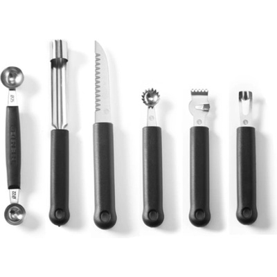 Hendi Souprava 6 ks dekoračních nožů 856291 inox černý