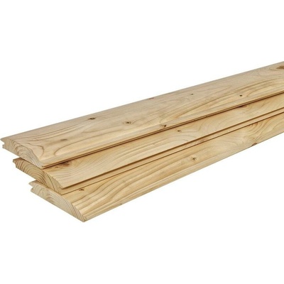 Dřevocentrum CZ, a.s. Smrkový fasádní profil 24 x 146 x 4 000 mm AB Srubový