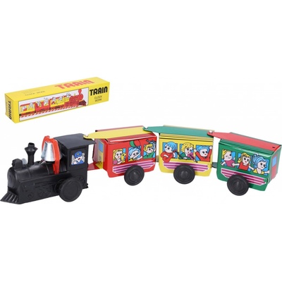 Wiky Vlak kovový natahovací na klíček 28cm v krabičce 28x5 5x5cm – Hledejceny.cz