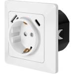 LogiLink Wall outlet 1x CEE, 1xUSB-A, 1xUSB-C, Logilink PA0253 (PA0253)