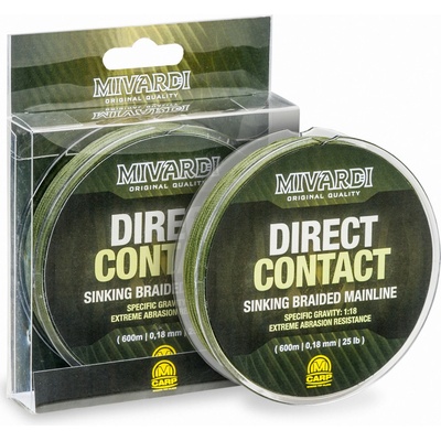 Mivardi Šňůra Direct Contact Sinking Braid Green 600m 0,18mm
