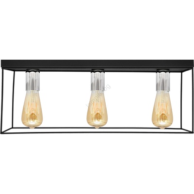 Helam Плафон FINN 3xE27/15W/230V черен/хром (HE1621)