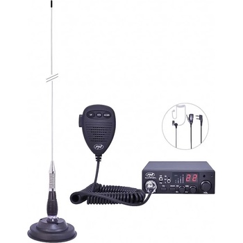 PNI PNI-PACK24 CB Radio Kit HP 8001L ASQ ML100 Antenna 4W HS81 Hands-free (PNI-PACK24)