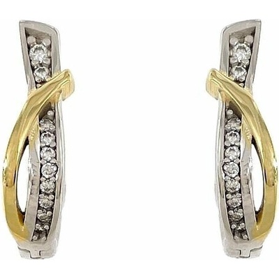 INFINITYSILVER Stříbrné náušnice zirkonové kroužky OE484G