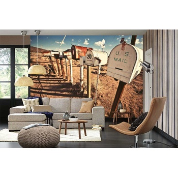 DIMEX ART s. r. o Самозалепваща се флизелинова фототапета стари пощенски кутии 375 x 250 см