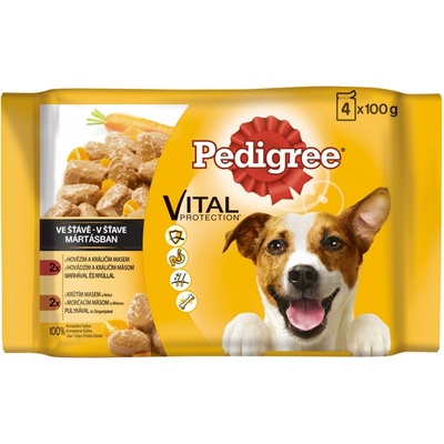 Pedigree Adult hovězí & králik & tele & krůta 4 x 100 g