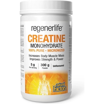 Natural Factors Regenerlife Креатин монохидрат (микронизиран) 5000 mg 300 g прах | Natural Factors (1919 NF)