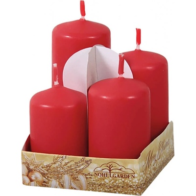 Emocio adventní stupně 4ks prům.40mm červené