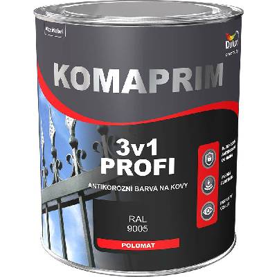 Dulux Komaprim 3v1 PROFI Antikorozní barva na kovy bílá hliník 0,75L pololesk