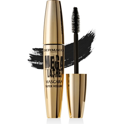 Dermacol Mega Lashes Super Volume Mascara objemová maskara black 13 ml