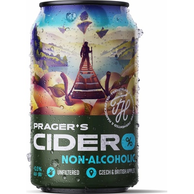 F.H. Prager Nealko Cider Original z jablek 0,33 l (plech) – Zboží Dáma