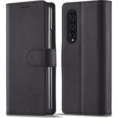 Tech-Protect Кожен Калъф с Джобове за Samsung Z Fold 4, Tech-Protect Wallet Book Case, Черен (596601021391)