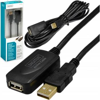 Digitus DA-70130-4 USB prodlužovací, 5m, černý