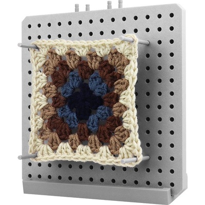 Pro Háčkování Vypínací podložka na čtverce – verze V2 – 17,5 cm – Šedostříbrná