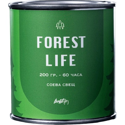 Brute Ароматна соева свещ Brut(e) - Forest Life, 200 g