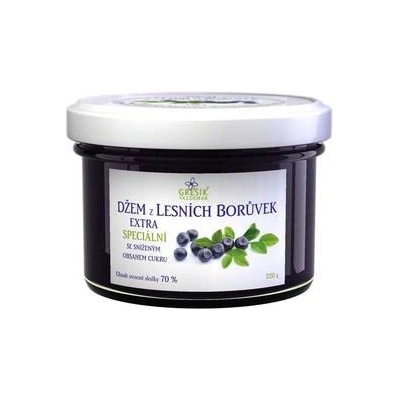 Lesní borůvka džem extra Speciální 220 g - Grešík