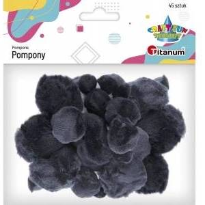 TITANUM Craft-Fun Series pompons black 45 pcs (16073B)