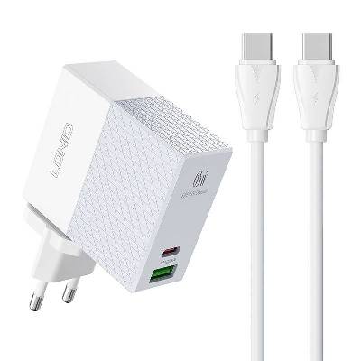 Зарядно LDNIO A2620C USB, USB-C 65W + USB-C - USB-C cable (A2620C type C to typ)