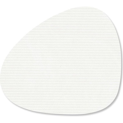 LIND DNA Подложка за чаша CURVE CORDUROY 11 x 13 cm, чисто бял, кожа, LIND DNA (LIND992981)