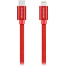 Swissten 71525206 Datový, Textile USB-C / Lightning, 1,2m, červený