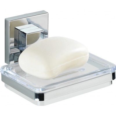 WENKO Mýdlenka BEZ VRTÁNÍ VacuumLoc QUADRO průhledná 7x12x12 cm – Zboží Mobilmania
