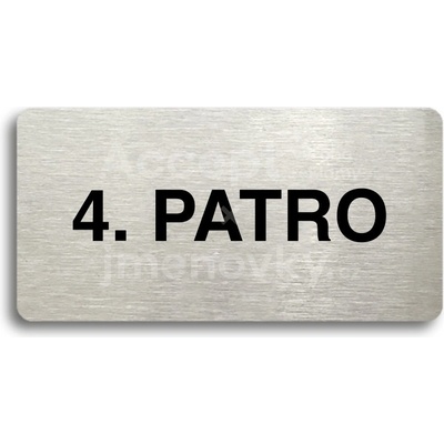 ACCEPT Piktogram 4. PATRO - stříbrná tabulka - černý tisk bez rámečku