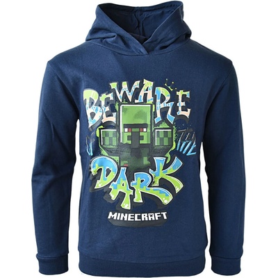 Fashion UK chlapecká mikina Minecraft Bewar modrá